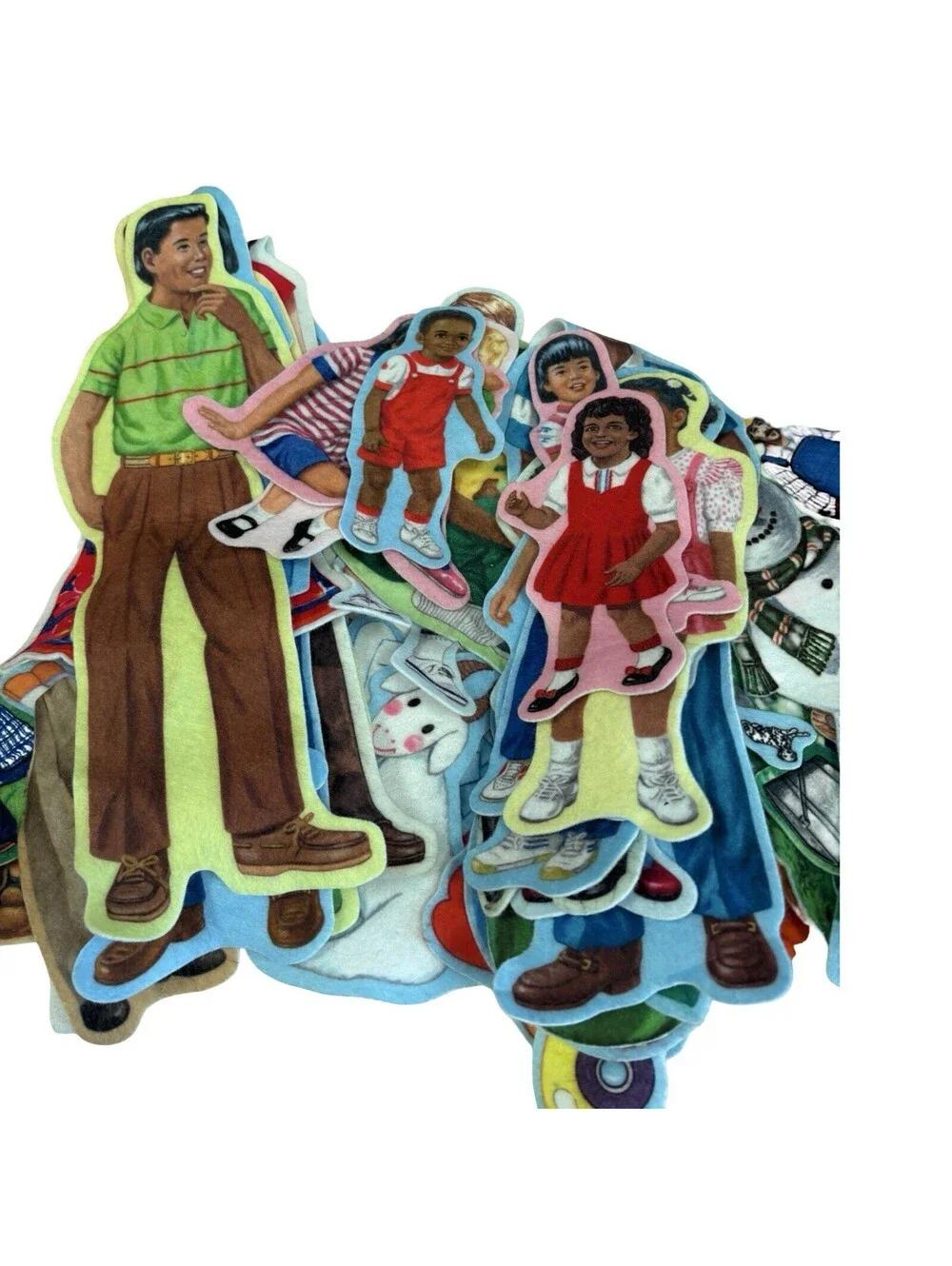 Lot Story Tales Felt Board Pieces Vintage Flannel Board Stories Kids Learning